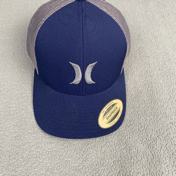 Hurley Men Sportswear Trucker SnapBack Hat Cap Blue  Adult,Adjustable,One Size - Picture 9 of 9